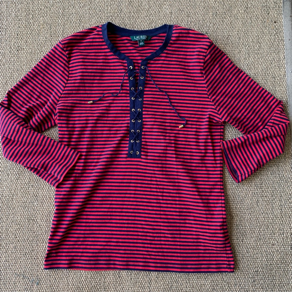 [Lauren Ralph Lauren]• striped shirt